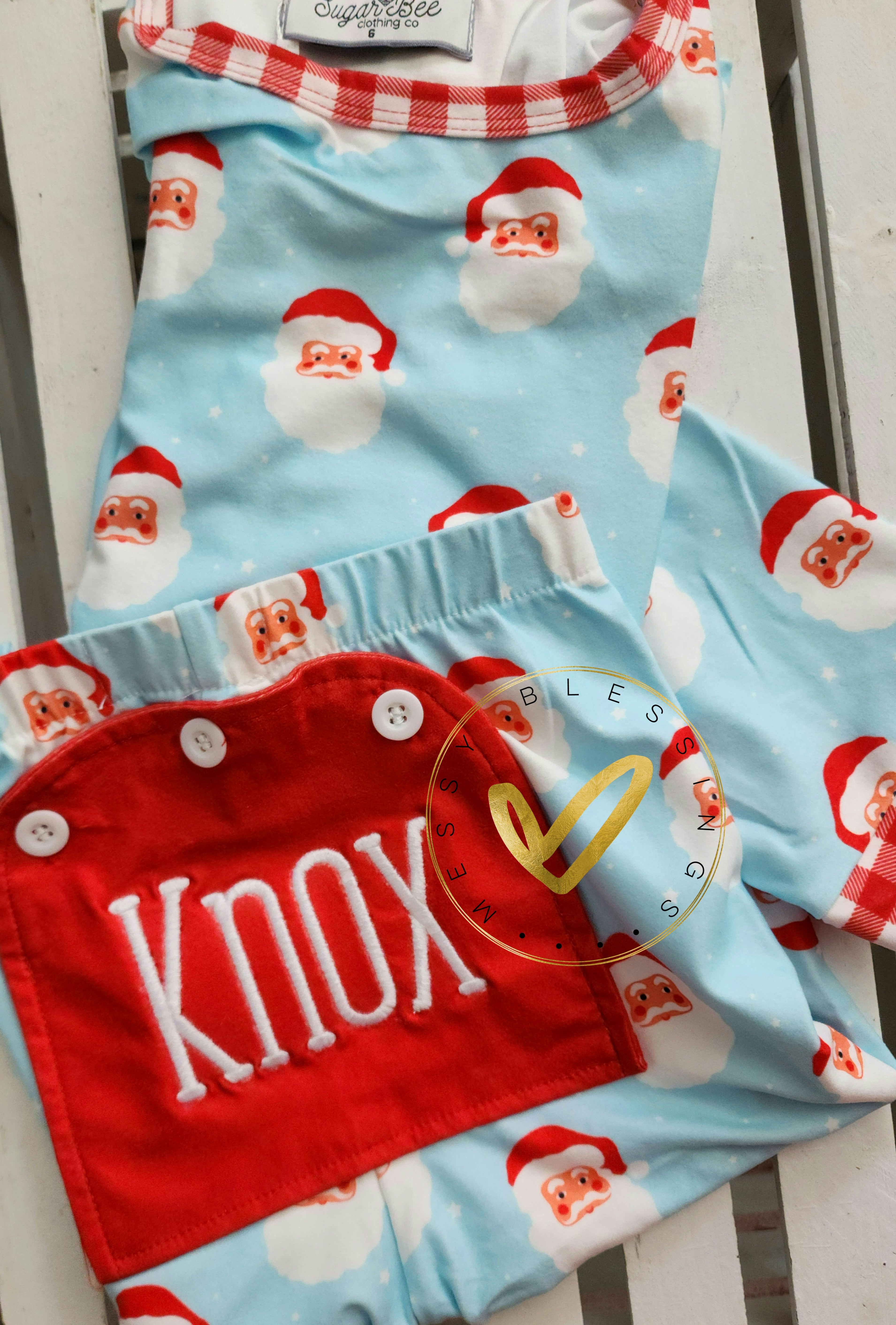 Vintage Santa  Buttflap Jammies