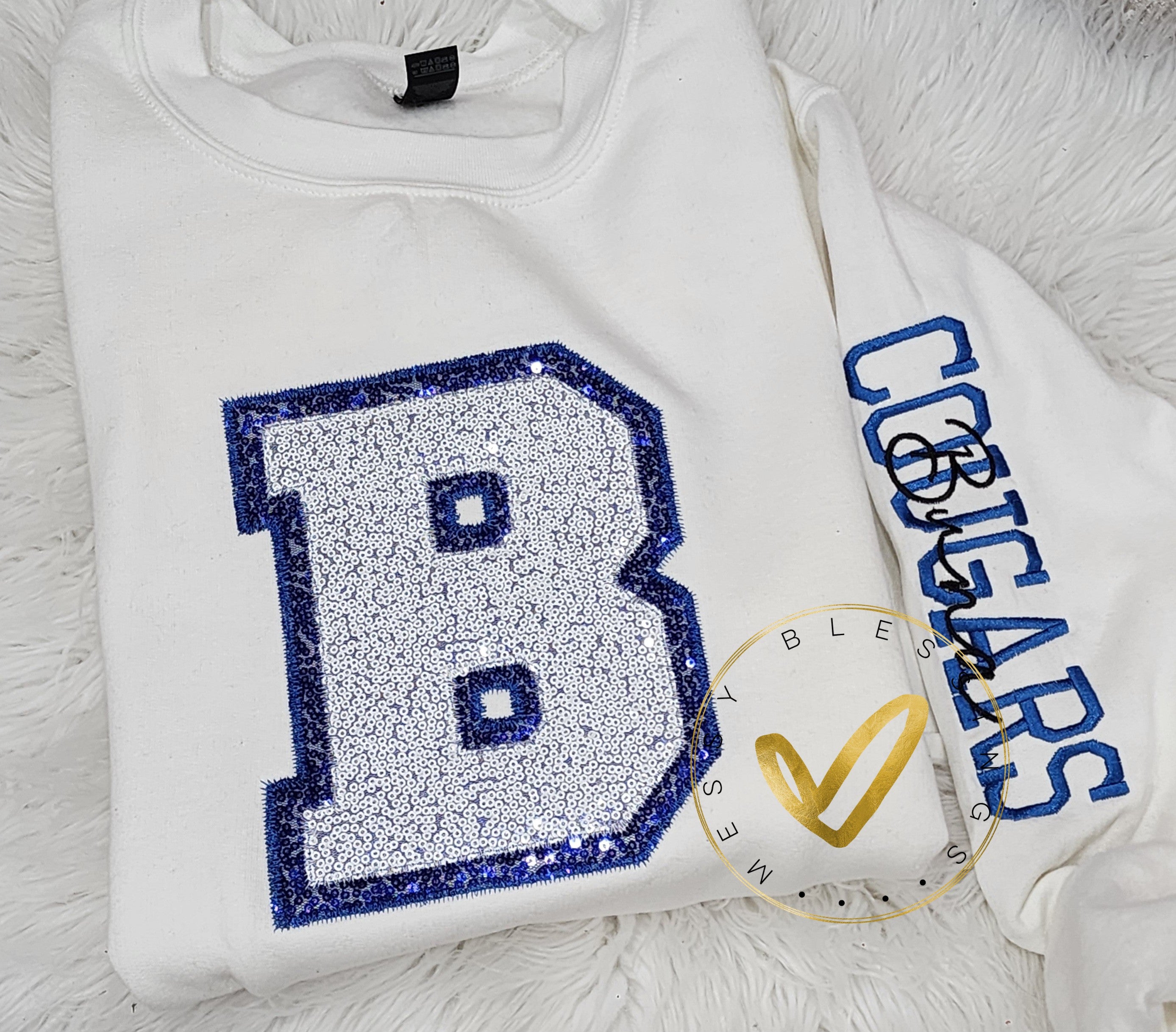 COUGARS sequin crew