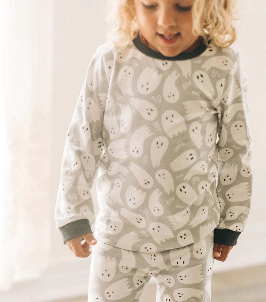 Grey Ghosts Buttflap Jammies