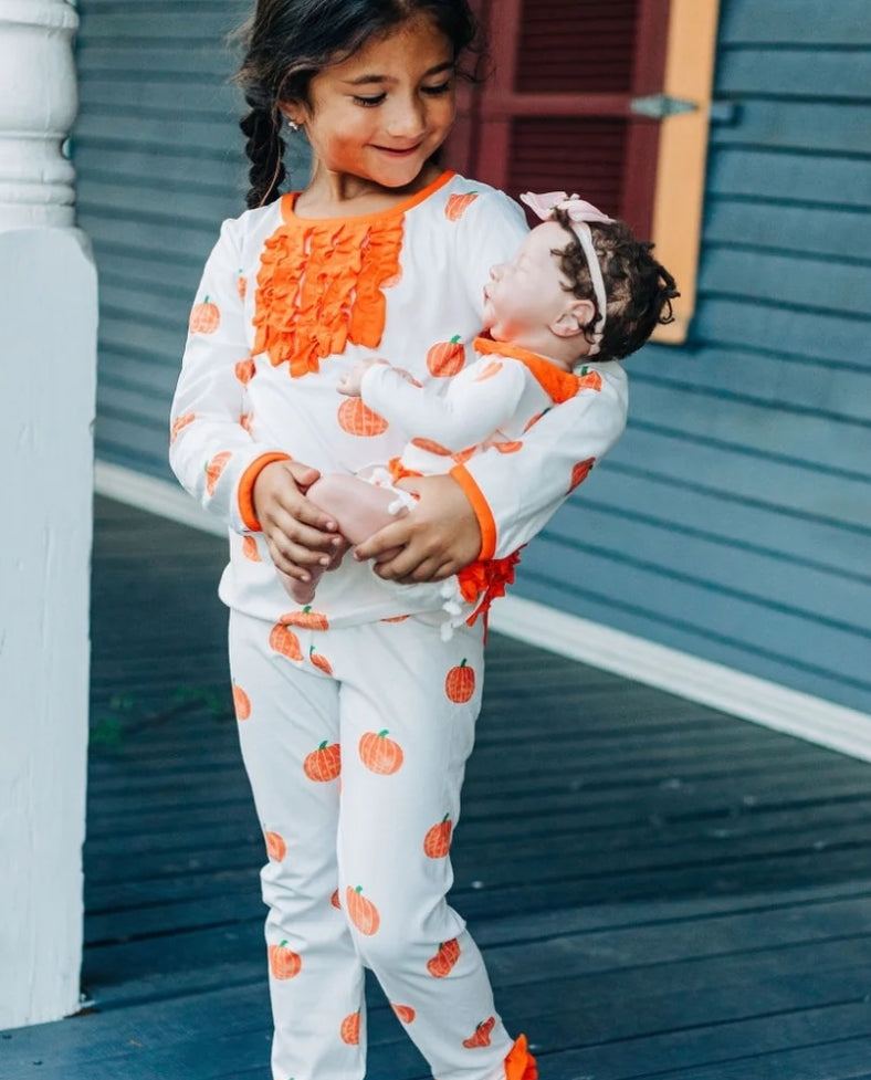 Pumpkin  Dreams RUFFLE Buttflap Jammies