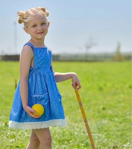 French Blue Lace Pinafore