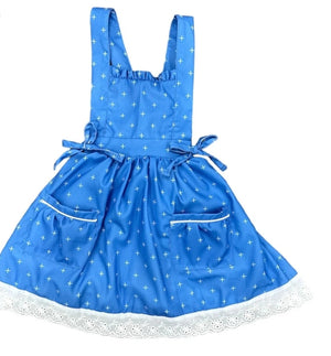 French Blue Lace Pinafore