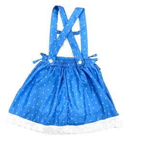 French Blue Lace Pinafore