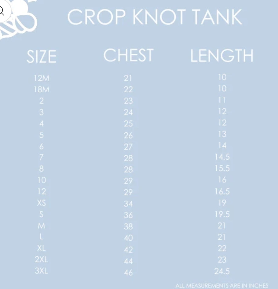 French Blue Crop Knot Tank