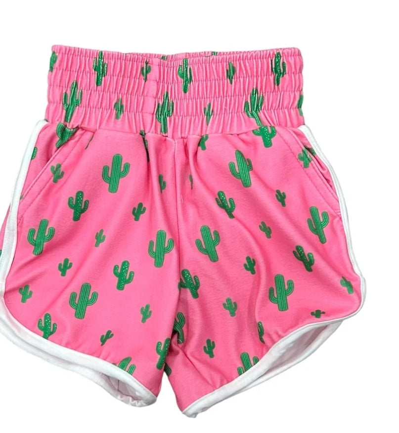 Pink Cactus Track Shorts