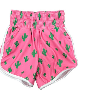 Pink Cactus Track Shorts