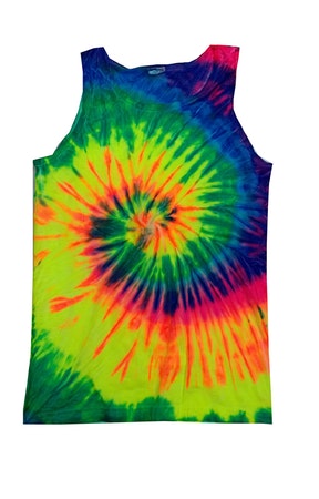 NEON RAINBOW tie dye monogrammed tank top