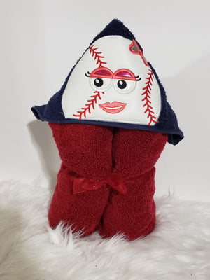 Softball hooded towel