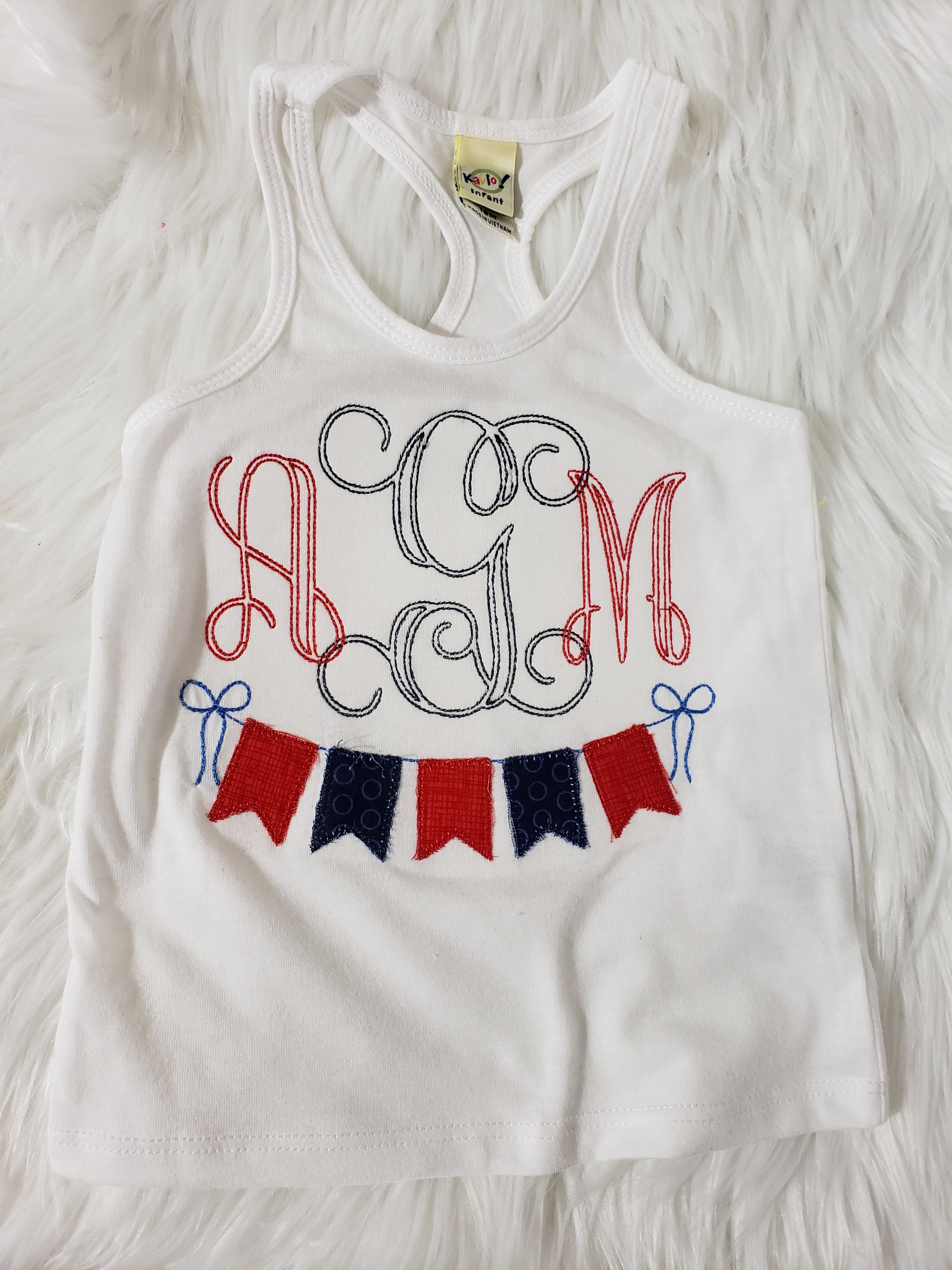 Patriotic Pennant Monogram