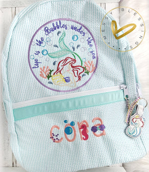 Seersucker Backpack- Applique