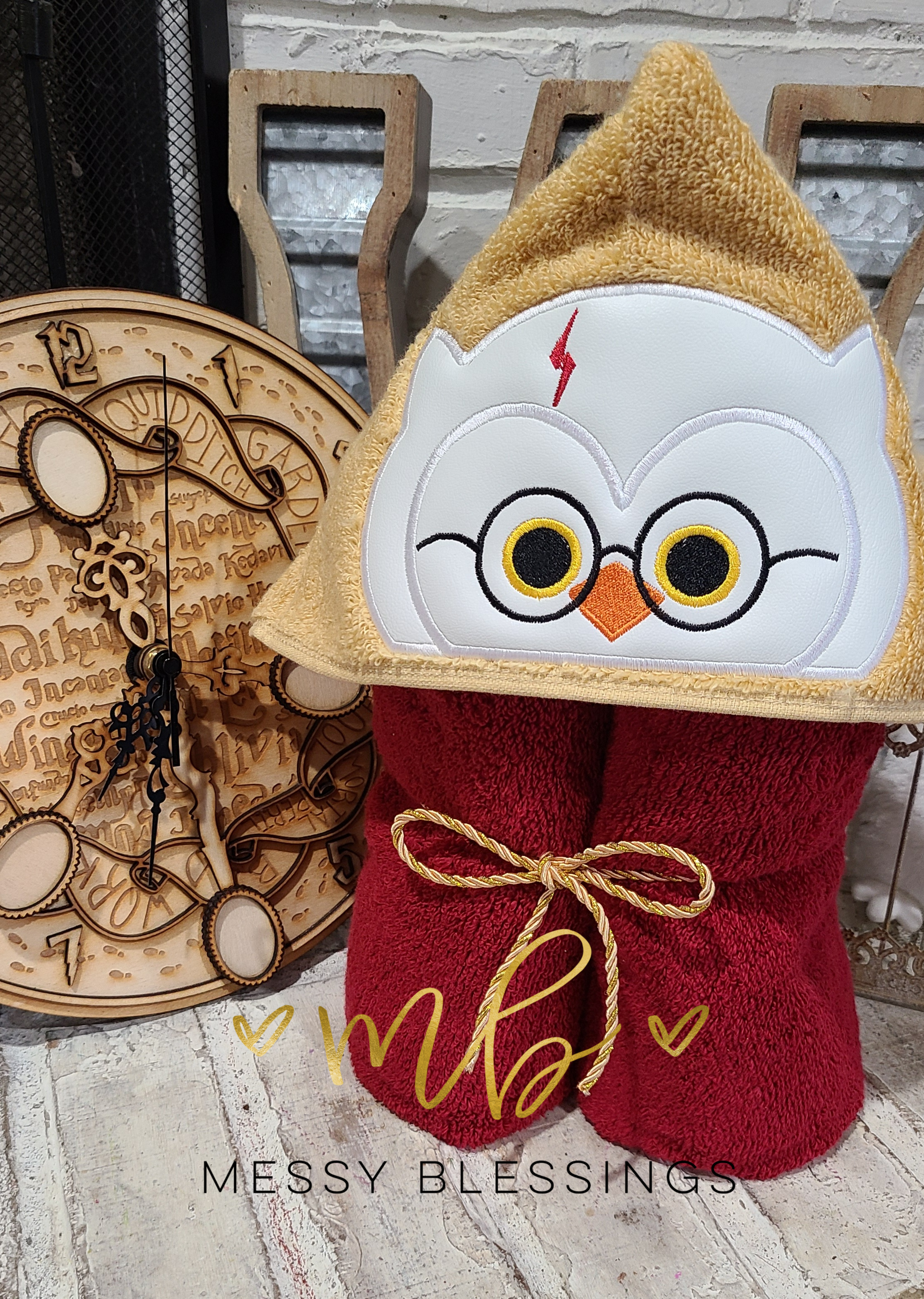 "Wizard Owl" Hooded Towel