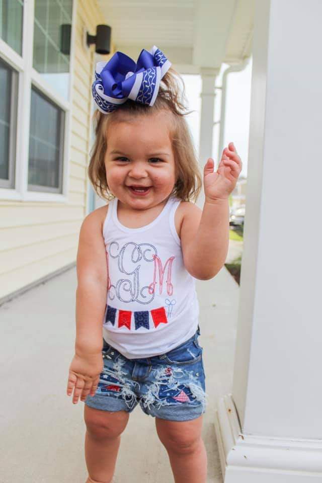 Patriotic Pennant Monogram