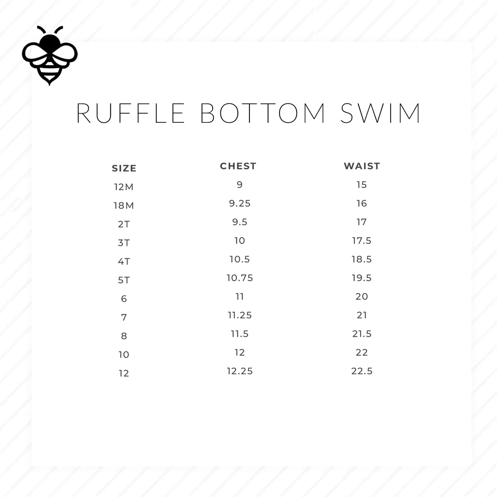 Ruffle Bottom Swimsuit- Blue Gingham