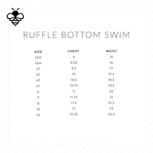 Ruffle Bottom Swimsuit- Blue Gingham