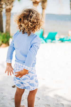 Whale Swim Trunks