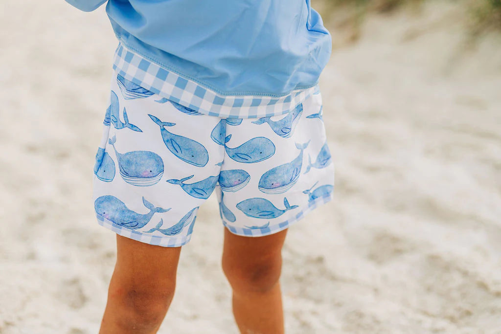 Whale Swim Trunks