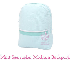 Seersucker Backpack- Applique