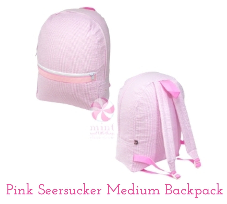 Seersucker Backpack-NAMES ONLY