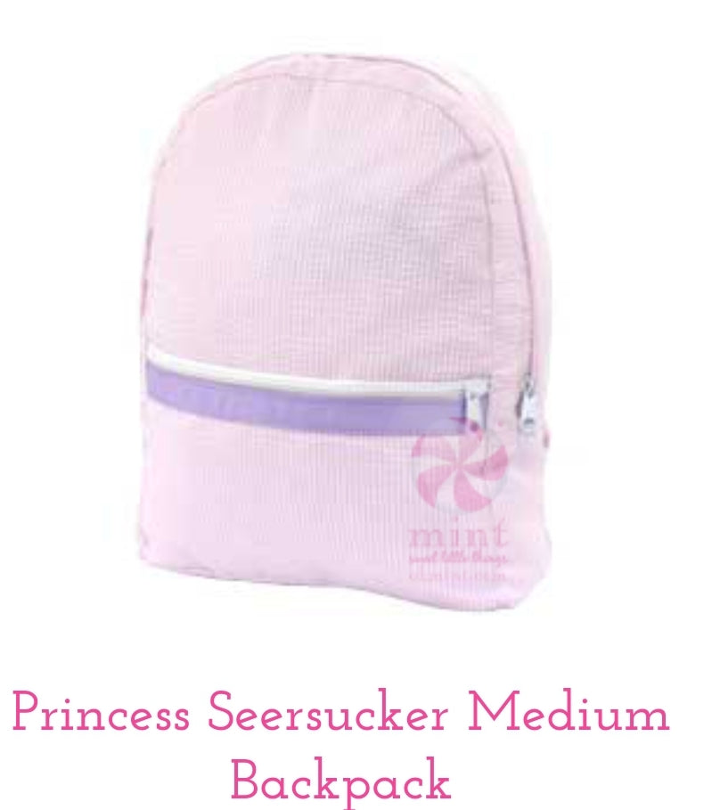 Seersucker Backpack- Applique