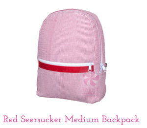 Seersucker Backpack- Applique