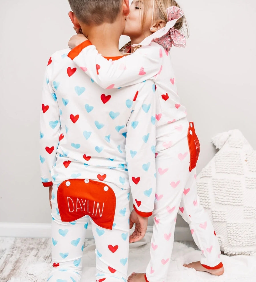 Pink Hearts Pajamas