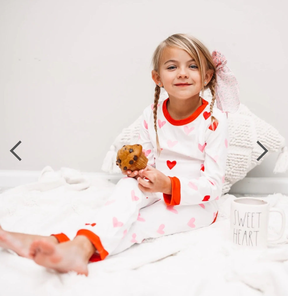 Pink Hearts Pajamas